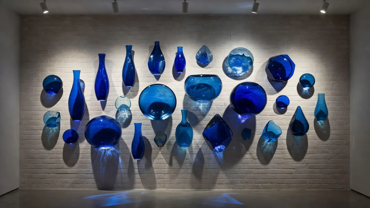 ギャラリーのマソンリー展示壁